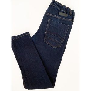 ADJUSTABLE WAIST DARK BLUE JEANS